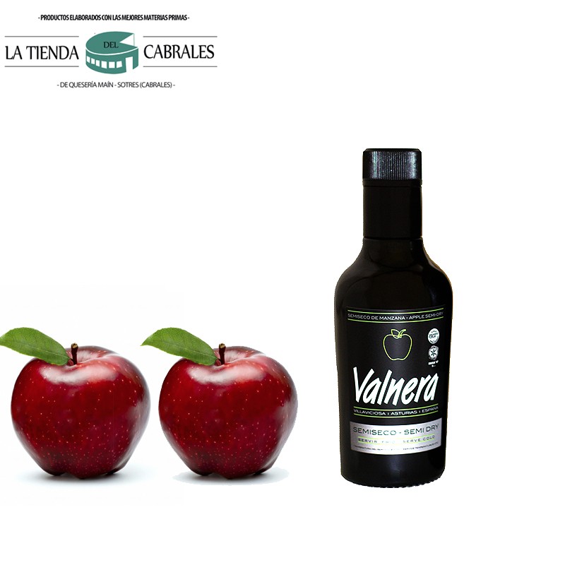 Aperitivo Valnera Semiseco de manzana - Vino de manzana botella 250 cl.